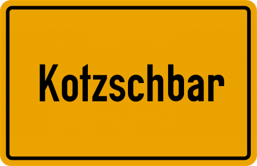 Ortsschild Kotzschbar