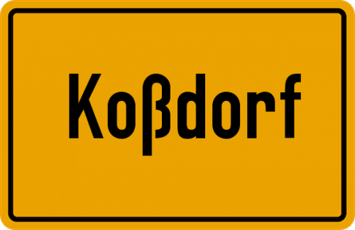 Ortsschild Koßdorf