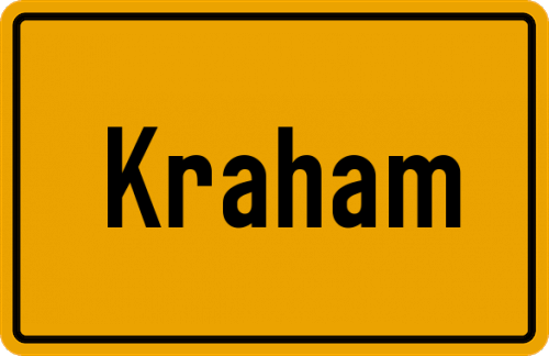Ortsschild Kraham
