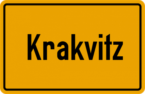 Ortsschild Krakvitz