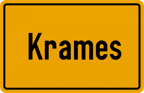 Ortsschild Krames, Kreis Wittlich