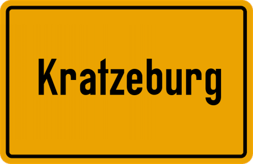 Ortsschild Kratzeburg