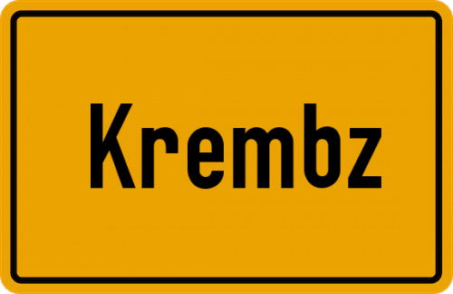 Ortsschild Krembz
