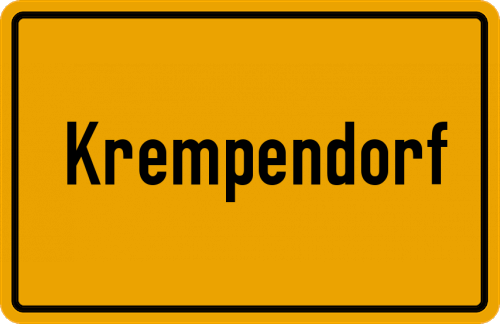 Ortsschild Krempendorf
