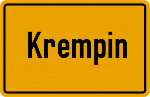 Ortsschild Krempin