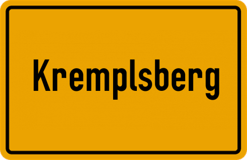 Ortsschild Kremplsberg