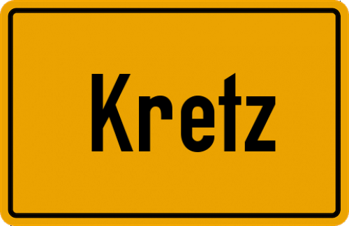 Ortsschild Kretz