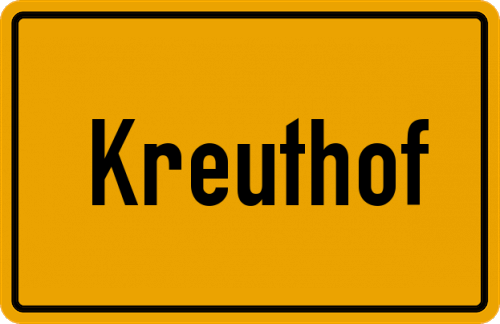 Ortsschild Kreuthof