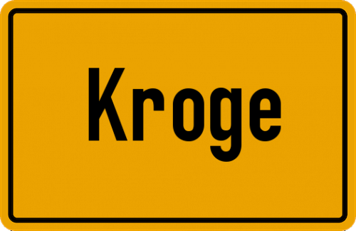 Ortsschild Kroge, Kreis Fallingbostel