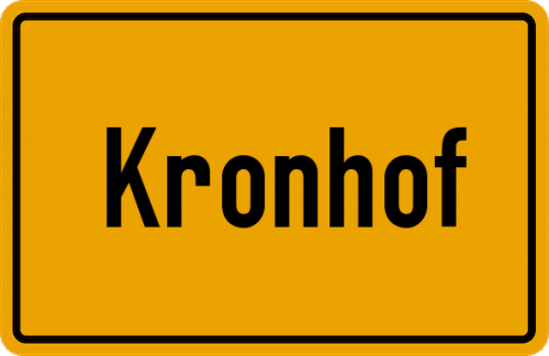 Ortsschild Kronhof