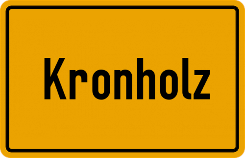 Ortsschild Kronholz