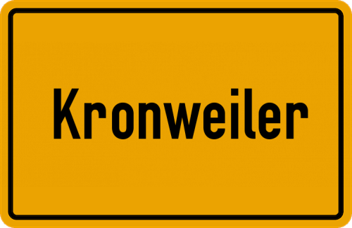 Ortsschild Kronweiler