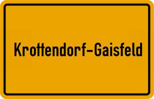 Ortsschild Krottendorf-Gaisfeld