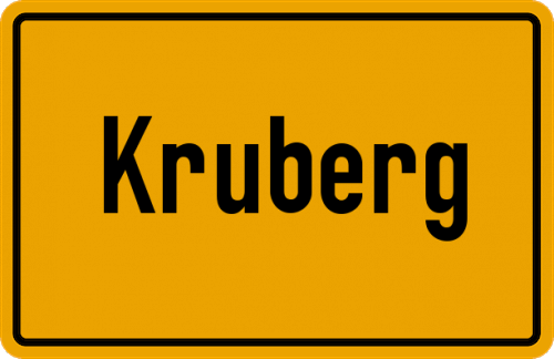 Ortsschild Kruberg