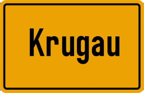 Ortsschild Krugau
