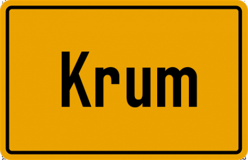 Ortsschild Krum, Unterfranken