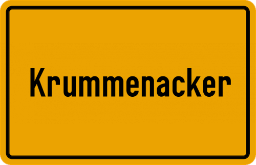 Ortsschild Krummenacker