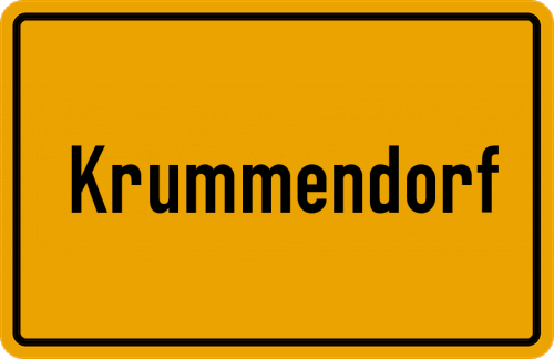 Ortsschild Krummendorf