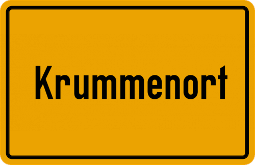 Ortsschild Krummenort