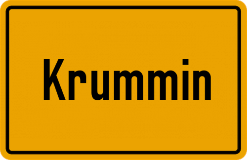 Ortsschild Krummin