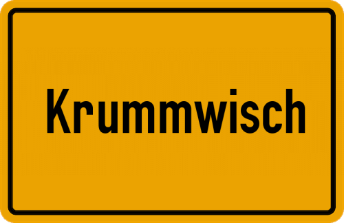 Ortsschild Krummwisch