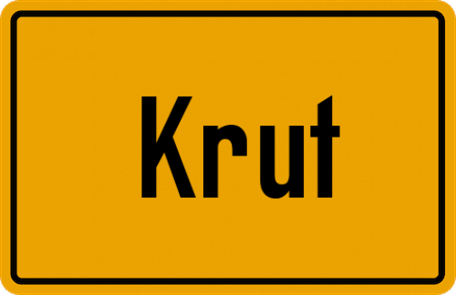 Ortsschild Krut