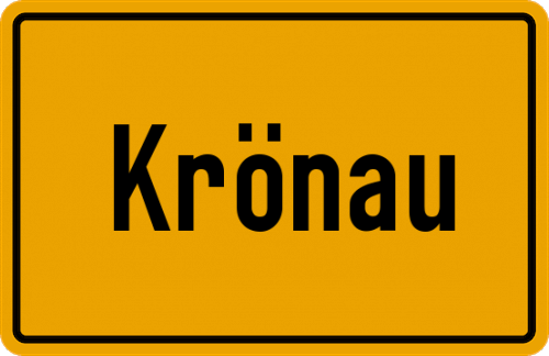 Ortsschild Krönau
