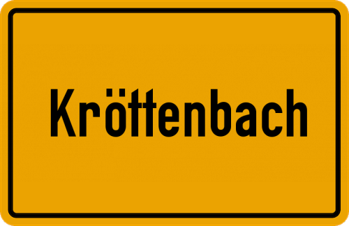 Ortsschild Kröttenbach