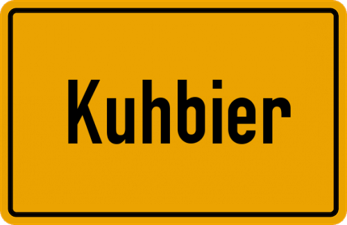 Ortsschild Kuhbier