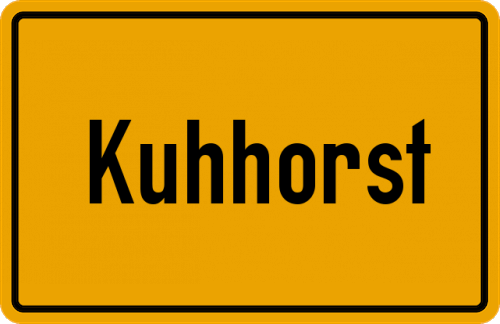 Ortsschild Kuhhorst
