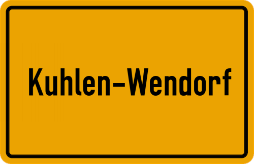 Ortsschild Kuhlen-Wendorf