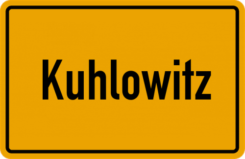 Ortsschild Kuhlowitz