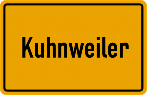 Ortsschild Kuhnweiler