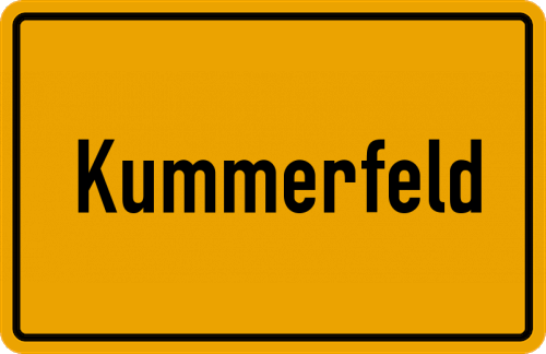 Ortsschild Kummerfeld, Dithmarschen