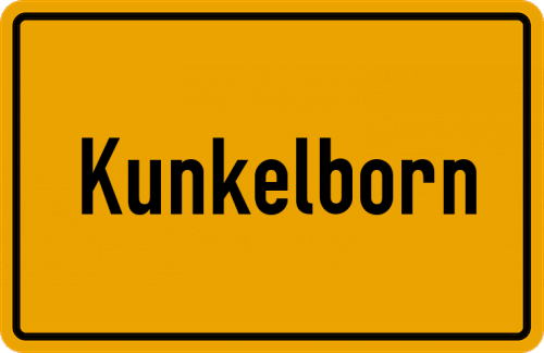Ortsschild Kunkelborn, Gemeinde Ralingen