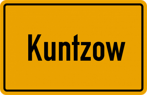 Ortsschild Kuntzow