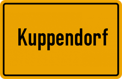 Ortsschild Kuppendorf