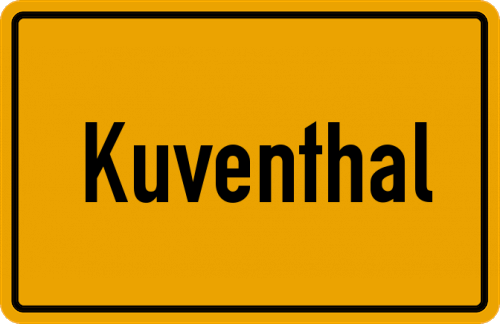 Ortsschild Kuventhal
