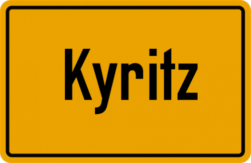 Ortsschild Kyritz
