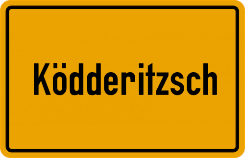 Ortsschild Ködderitzsch