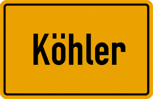 Ortsschild Köhler