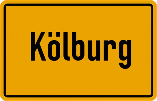 Ortsschild Kölburg, Schwaben