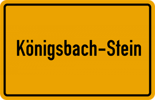 Ortsschild Königsbach-Stein