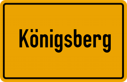 Ortsschild Königsberg, Kreis Wetzlar