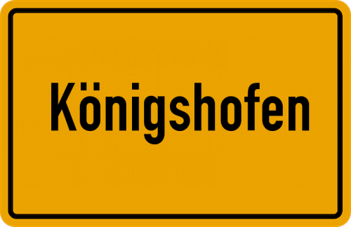 Ortsschild Königshofen
