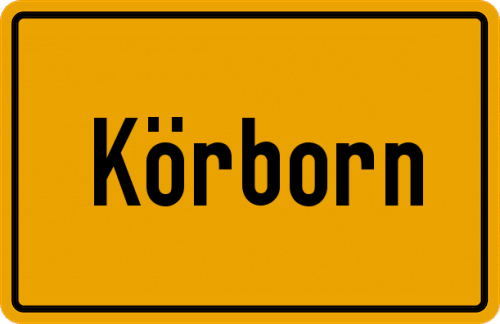 Ortsschild Körborn