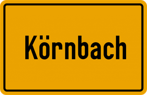 Ortsschild Körnbach