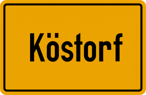Ortsschild Köstorf