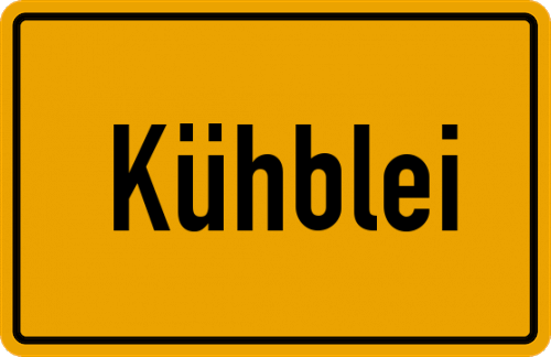 Ortsschild Kühblei, Niederbayern