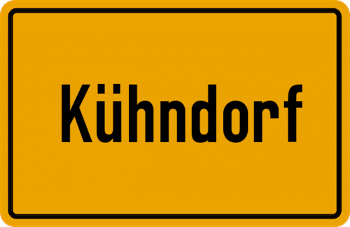 Ortsschild Kühndorf